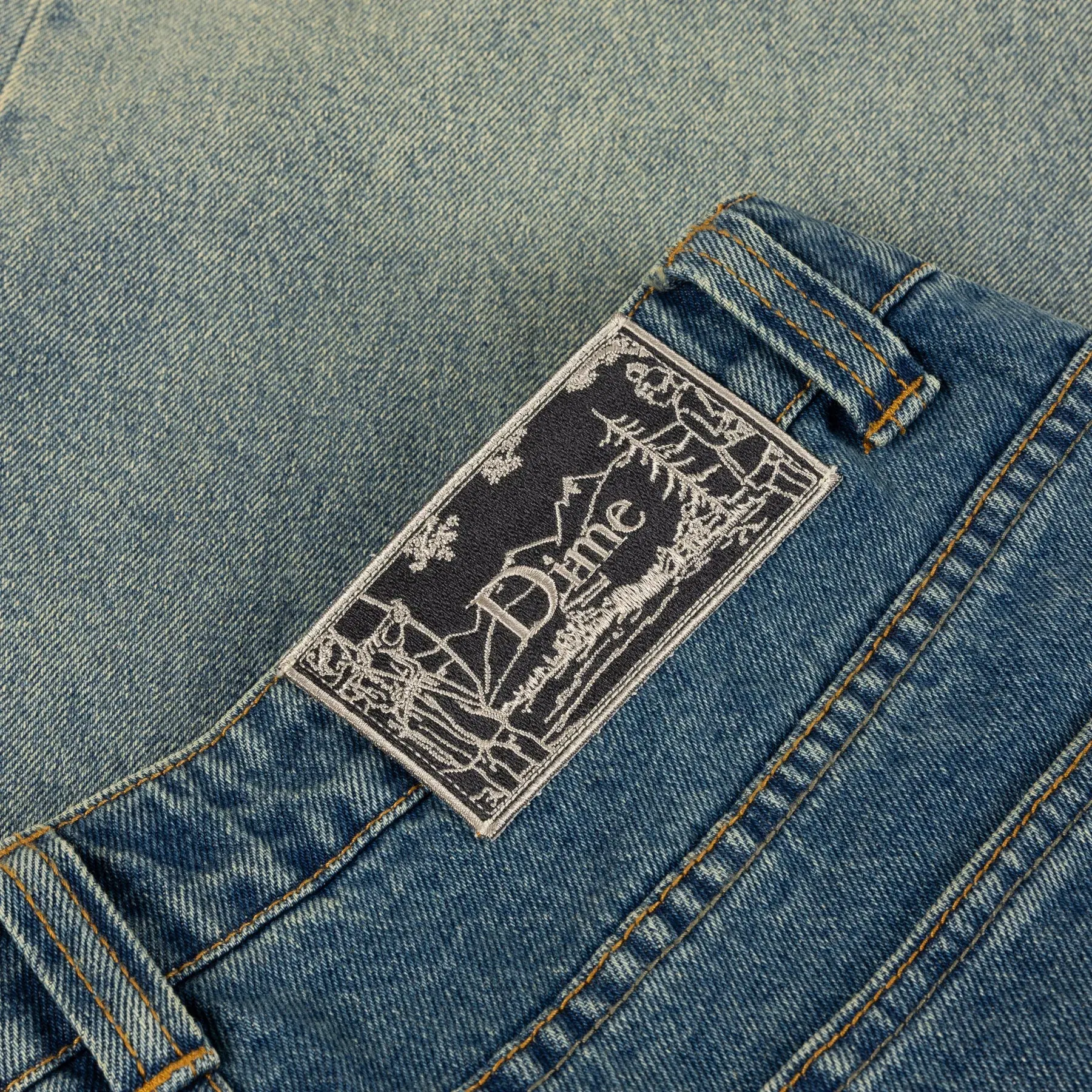Dime Classic Baggy Denim Pants Dipped sandblasted indigo