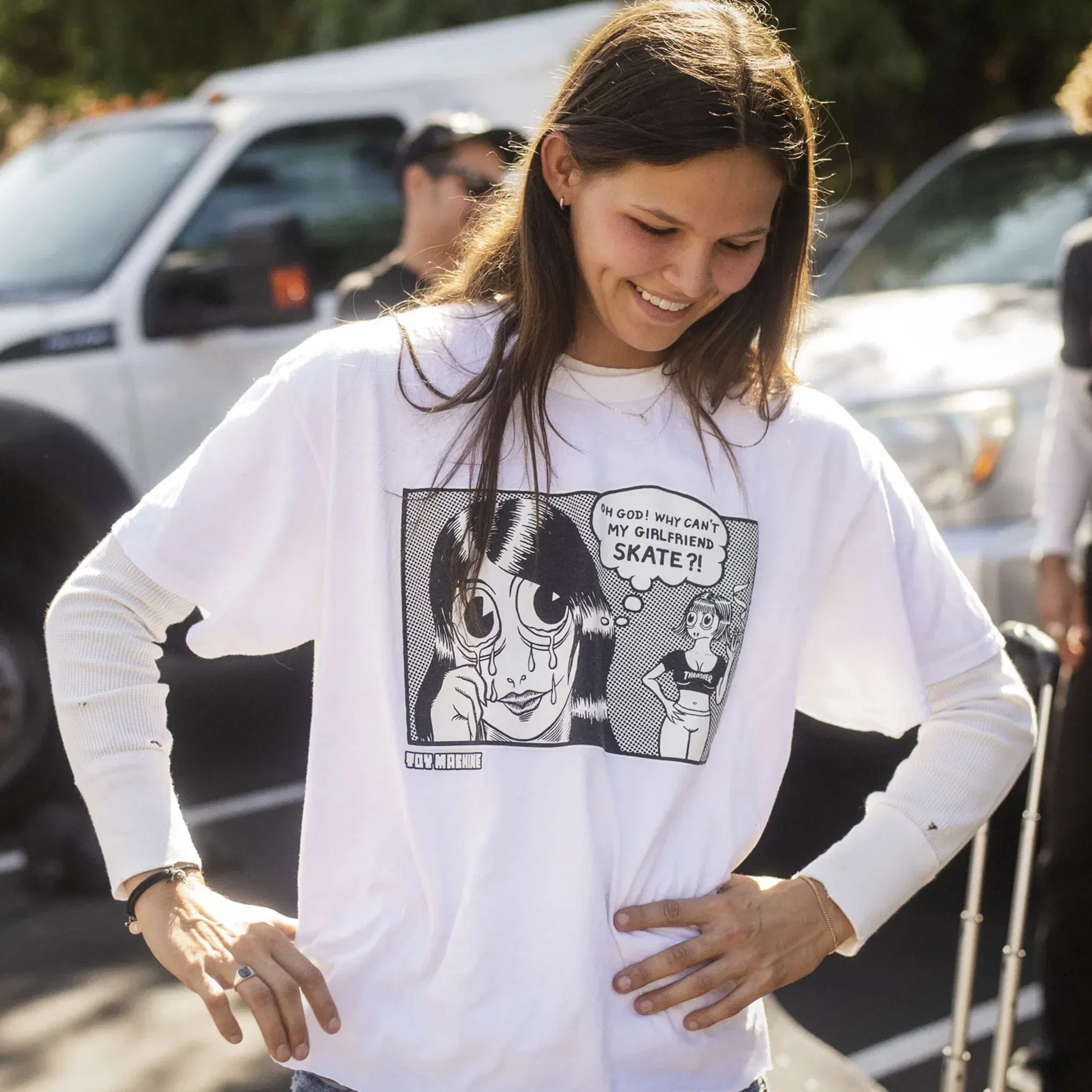 Thrasher X Toy Machine Girlfriend T-Shirt White