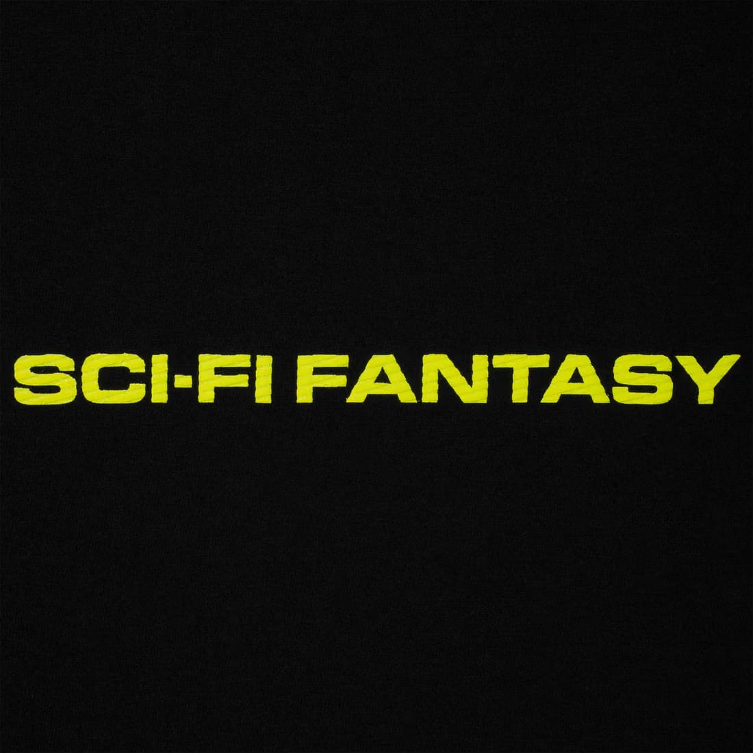 Sci-Fi Fantasy Textured Logo T-Shirt Black