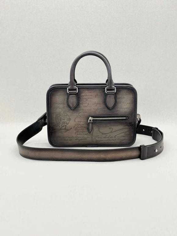 BERLUTI Un Jour Gulliver Scritto Brown Briefcase