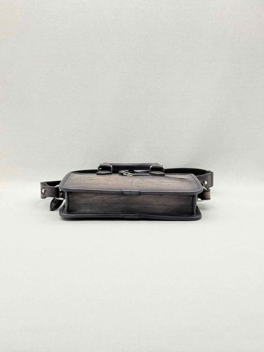 BERLUTI Un Jour Gulliver Scritto Brown Briefcase