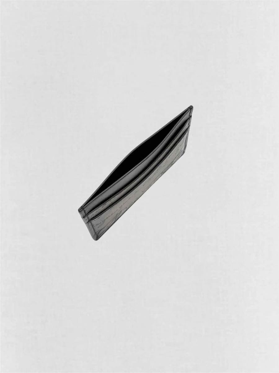 BERLUTI Men's Grey & Black Card Holder