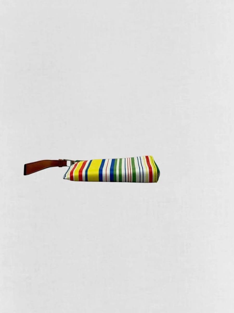 LOEWE White Multicolor Striped Compact Wallet