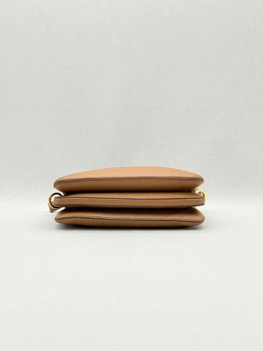 PRADA Logo-Strap Brown Shoulder Bag