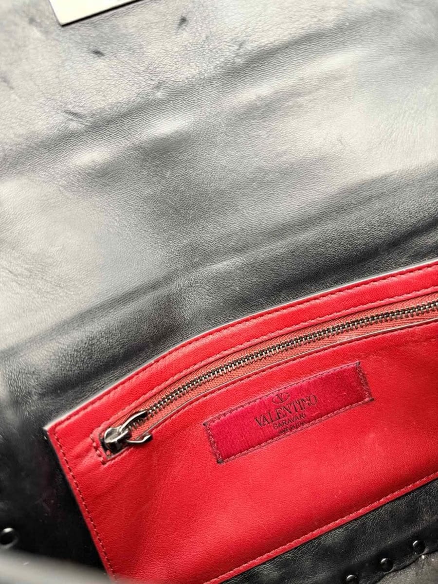 VALENTINO Rockstud Spike Black Shoulder Bag
