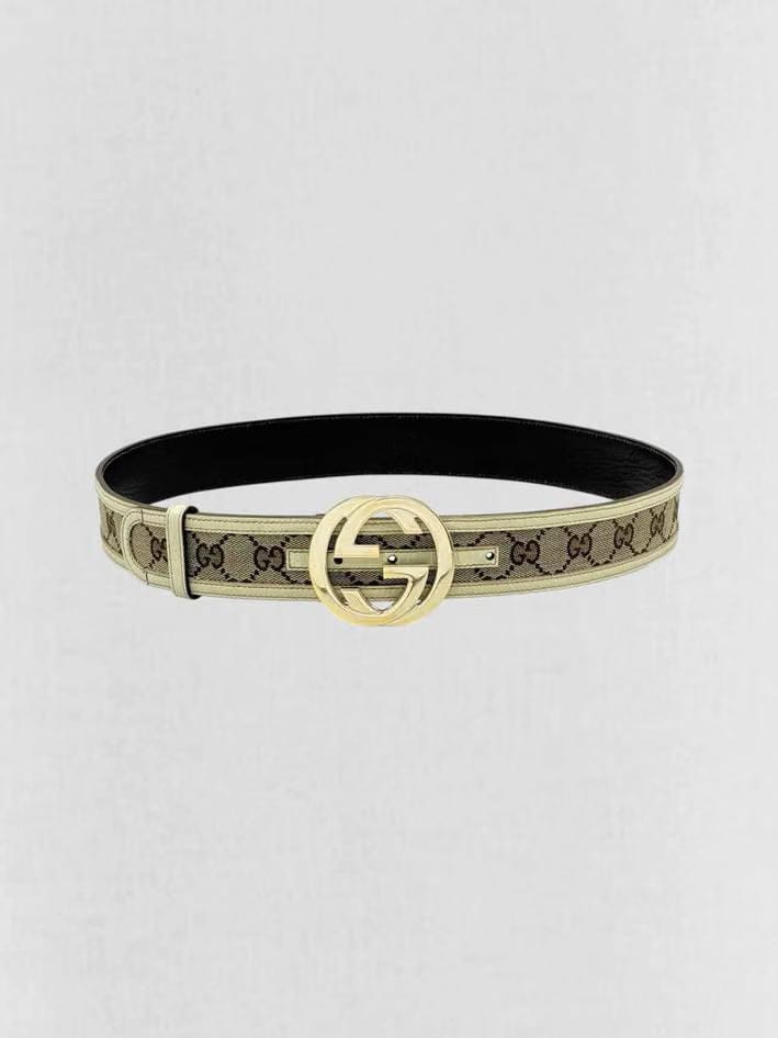 GUCCI Brown & Beige GG Belt