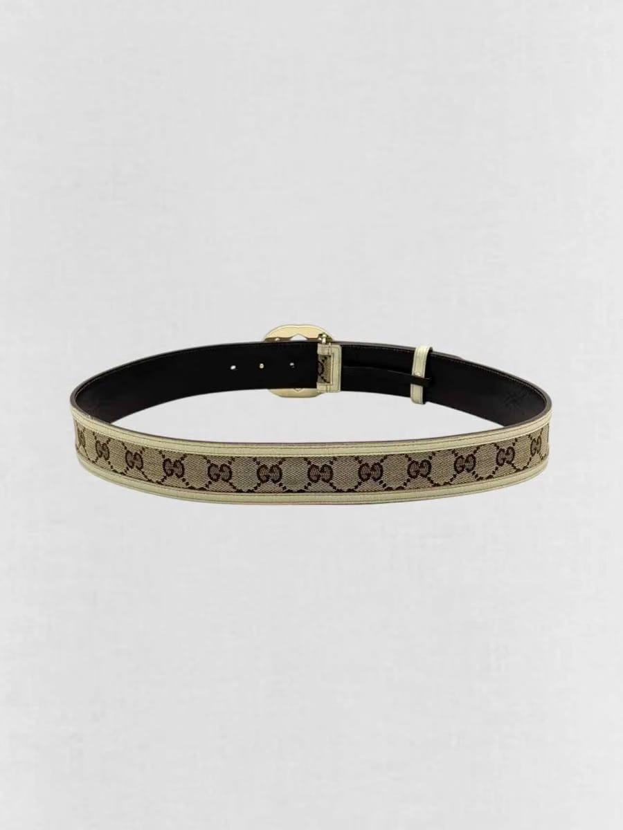 GUCCI Brown & Beige GG Belt