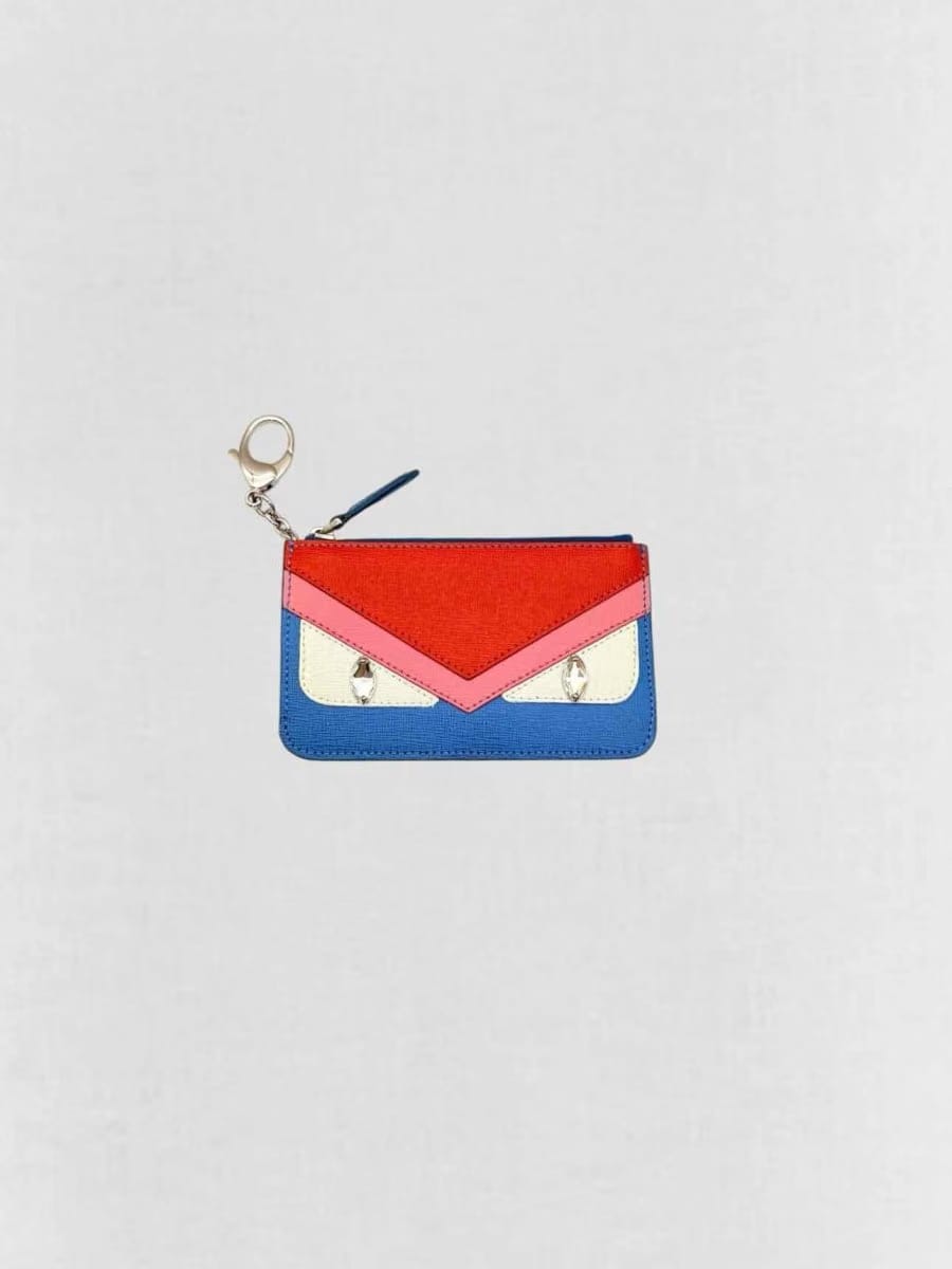 FENDI Red Multicolor Coin Wallet