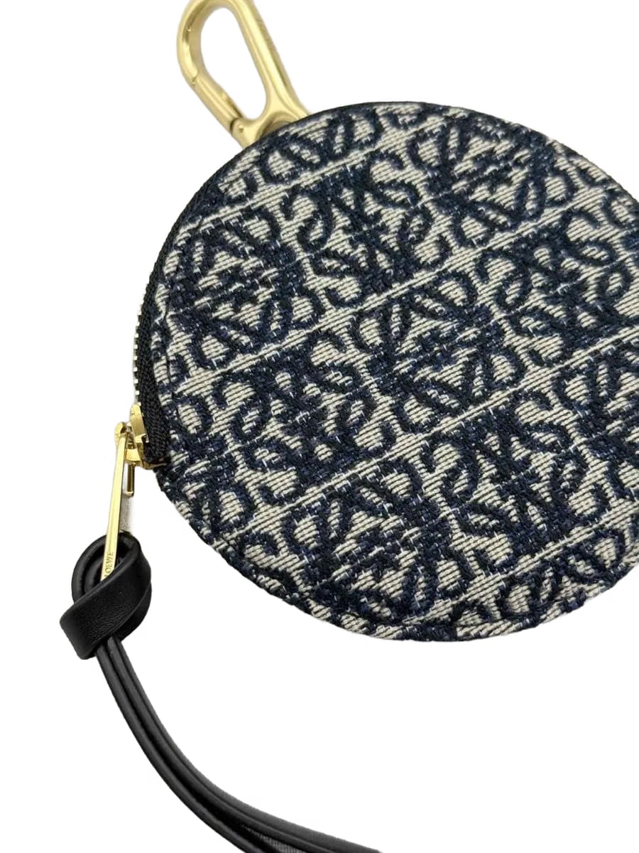 LOEWE Blue & White Logo Coin Wallet