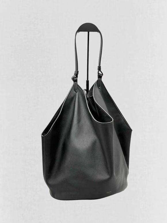 KHAITE Lotus Black Tote Bag