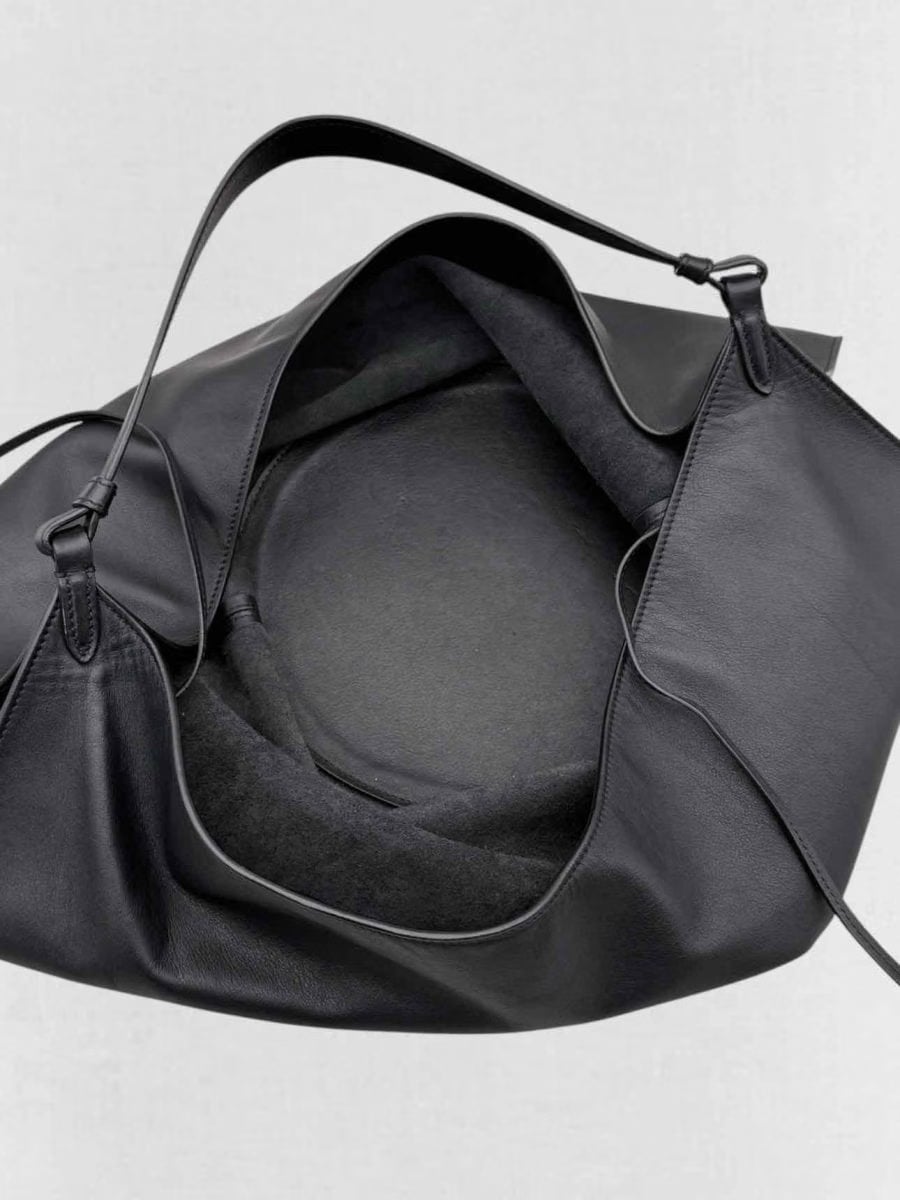 KHAITE Lotus Black Tote Bag