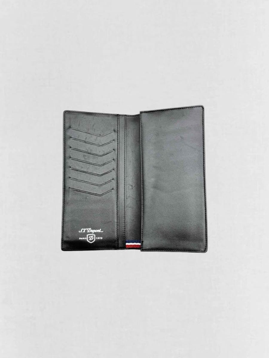 ST.DUPONT Men's Black Weave Continental Wallet