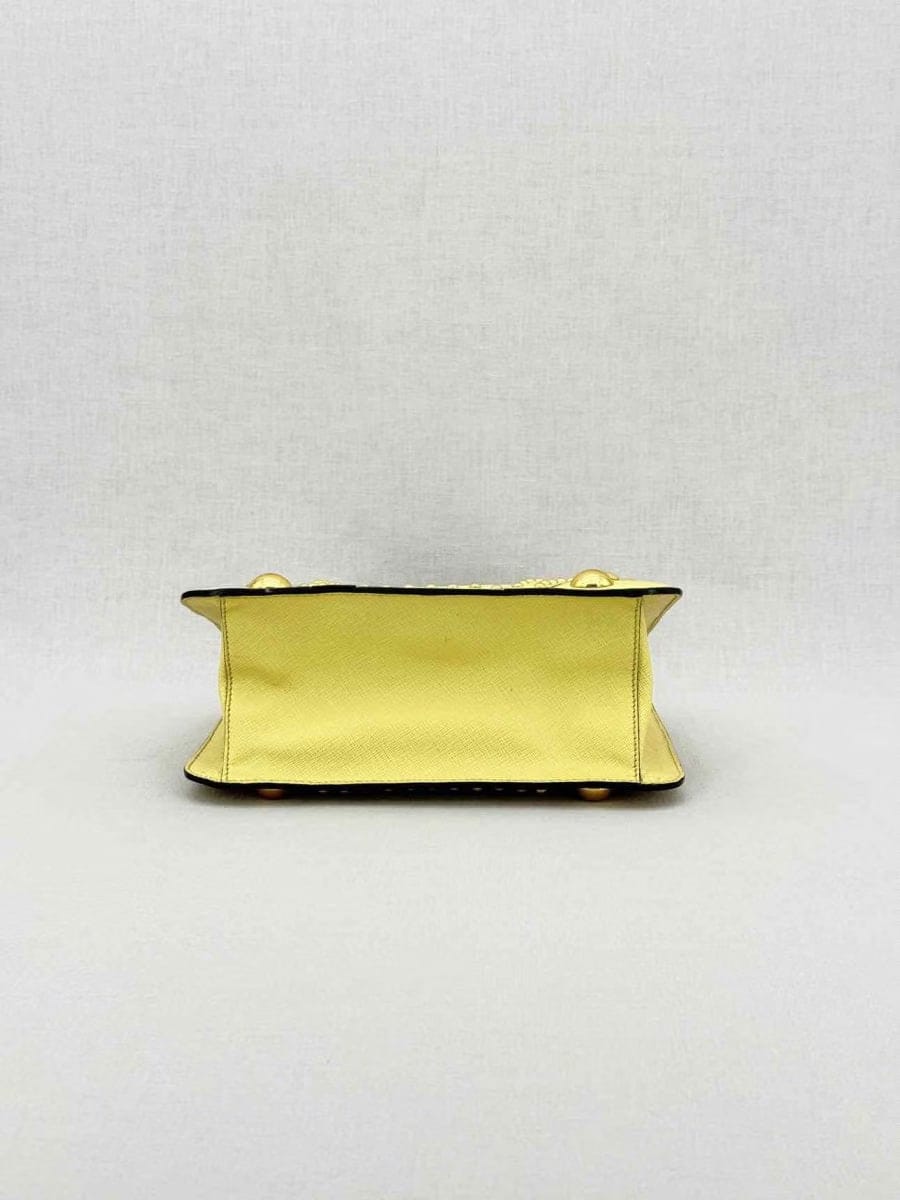 PRADA Double Zip Yellow Tote Bag
