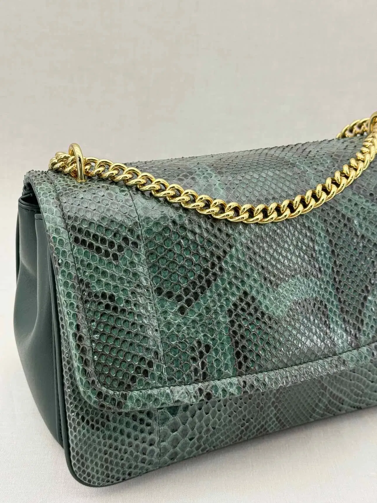 DOLCE & GABBANA Miss Margarita Green Shoulder Bag