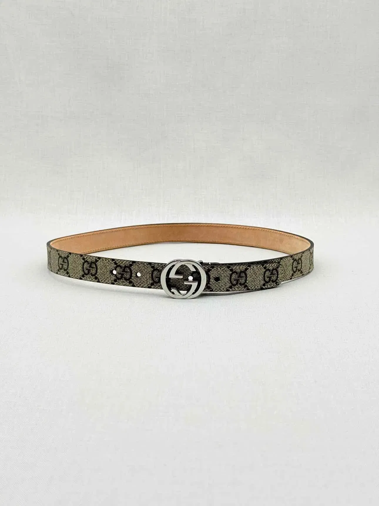 GUCCI Brown Monogram Belt