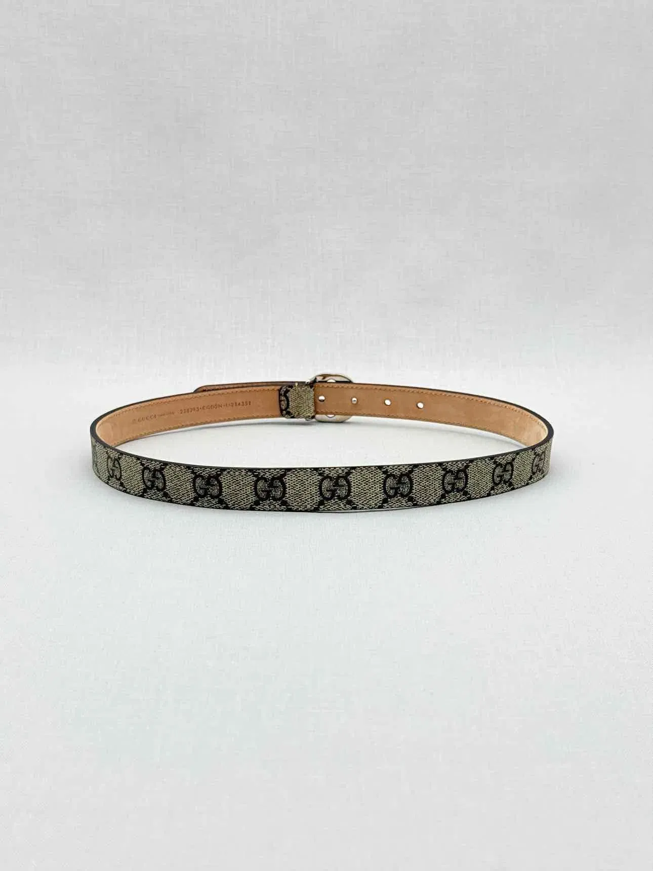 GUCCI Brown Monogram Belt