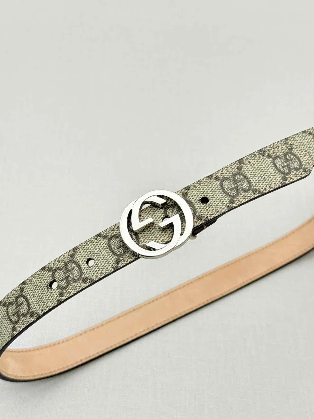 GUCCI Brown Monogram Belt