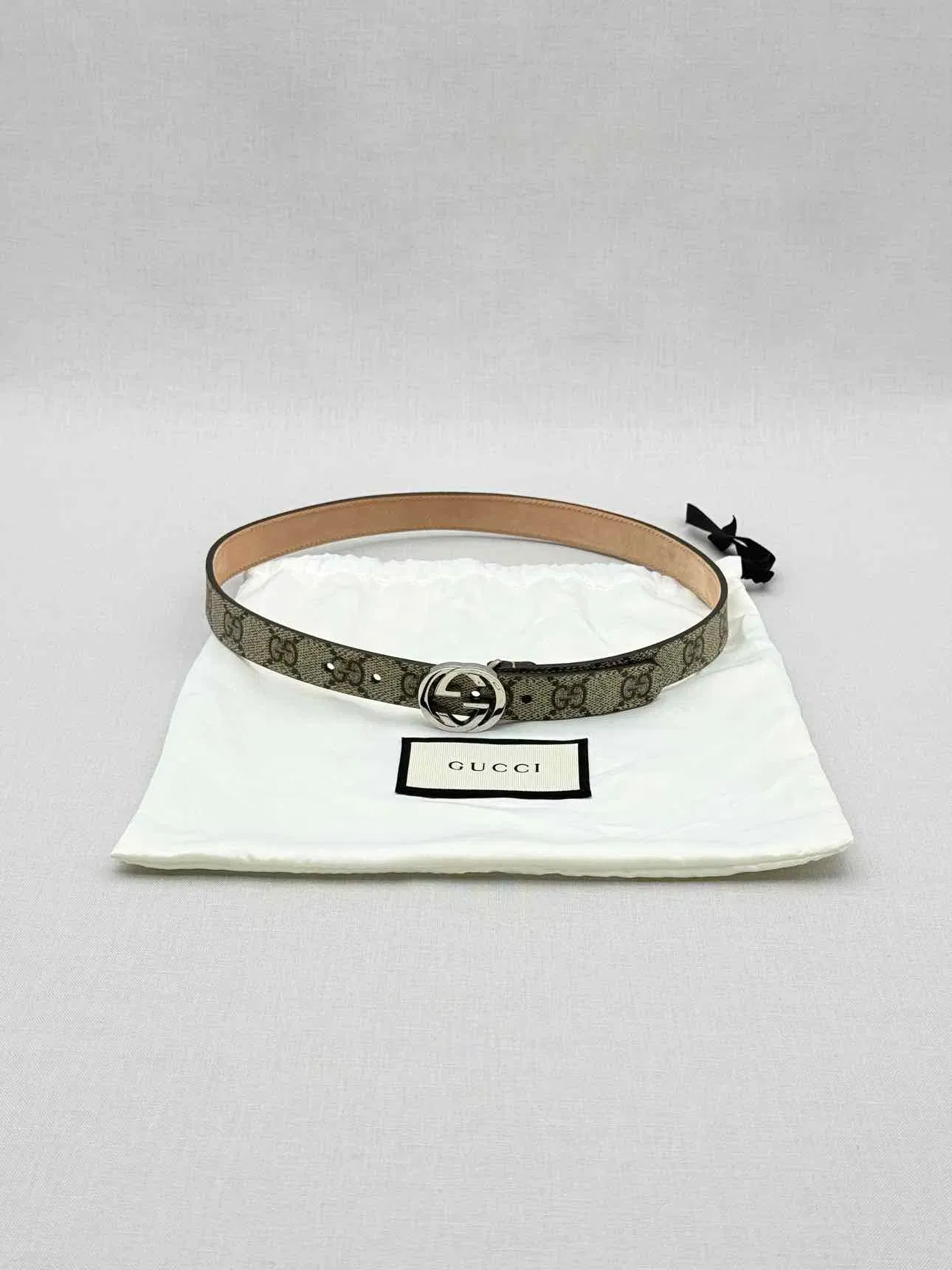 GUCCI Brown Monogram Belt