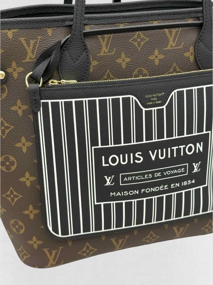 LOUIS VUITTON Brown & Black Monogram Tote Bag
