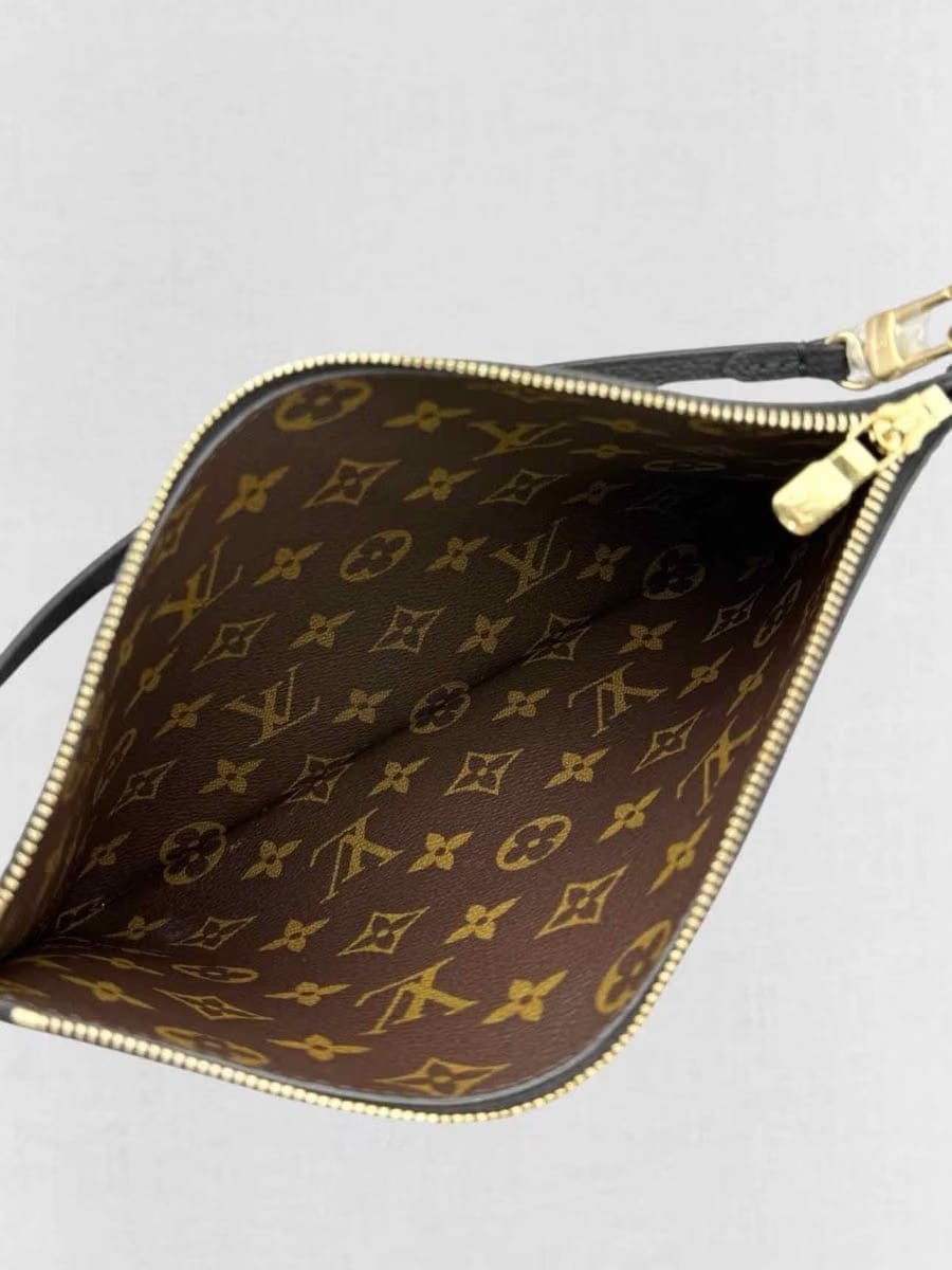 LOUIS VUITTON Brown & Black Monogram Tote Bag