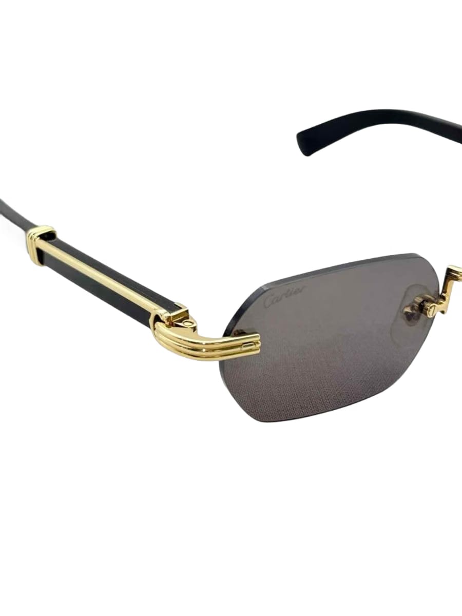 CARTIER Premiere de Cartier Black & Gold Sunglasses