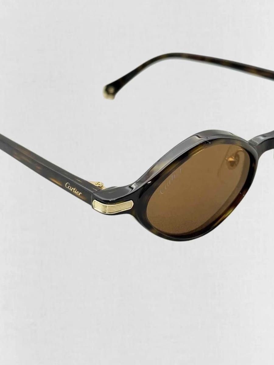 CARTIER Premiere Brown Tortoiseshell Sunglasses