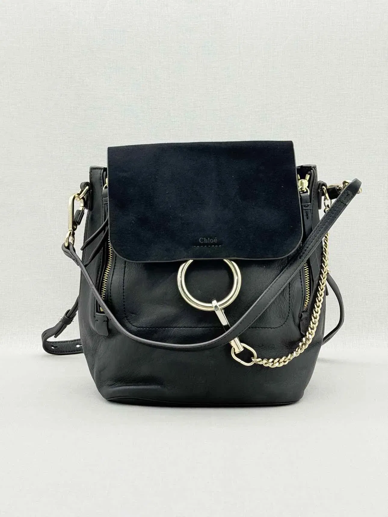 CHLOE Faye Black Backpack