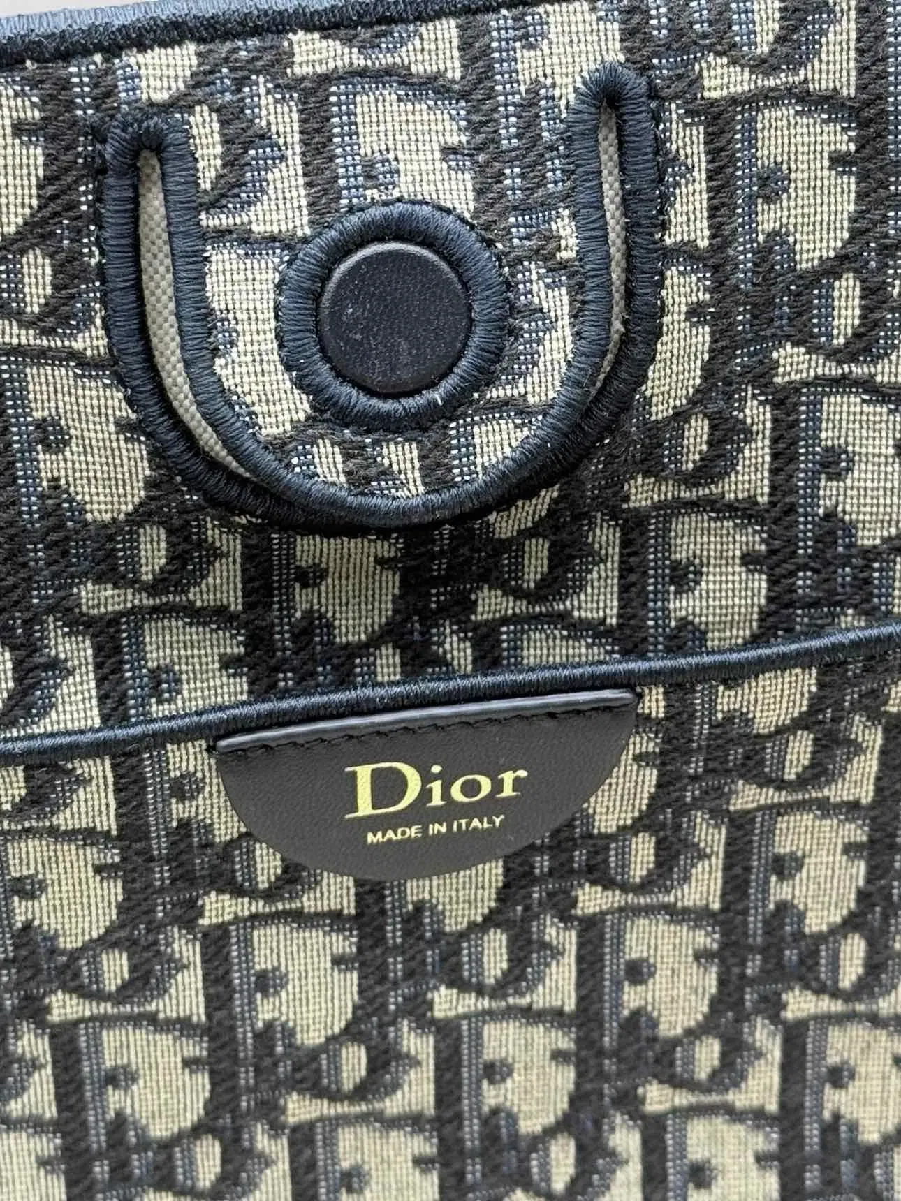 DIOR Promenade Blue & Beige Oblique Jacquard Tote Bag