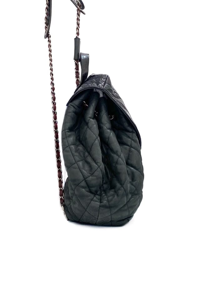 CHANEL In The Mix Khaki & Black Quilted Backpack