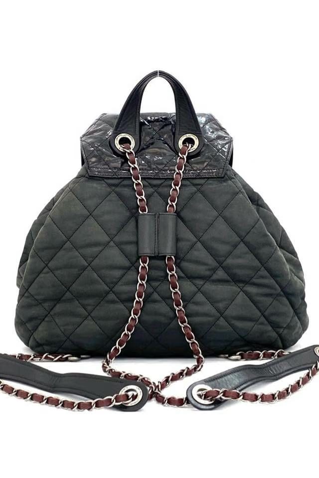 CHANEL In The Mix Khaki & Black Quilted Backpack