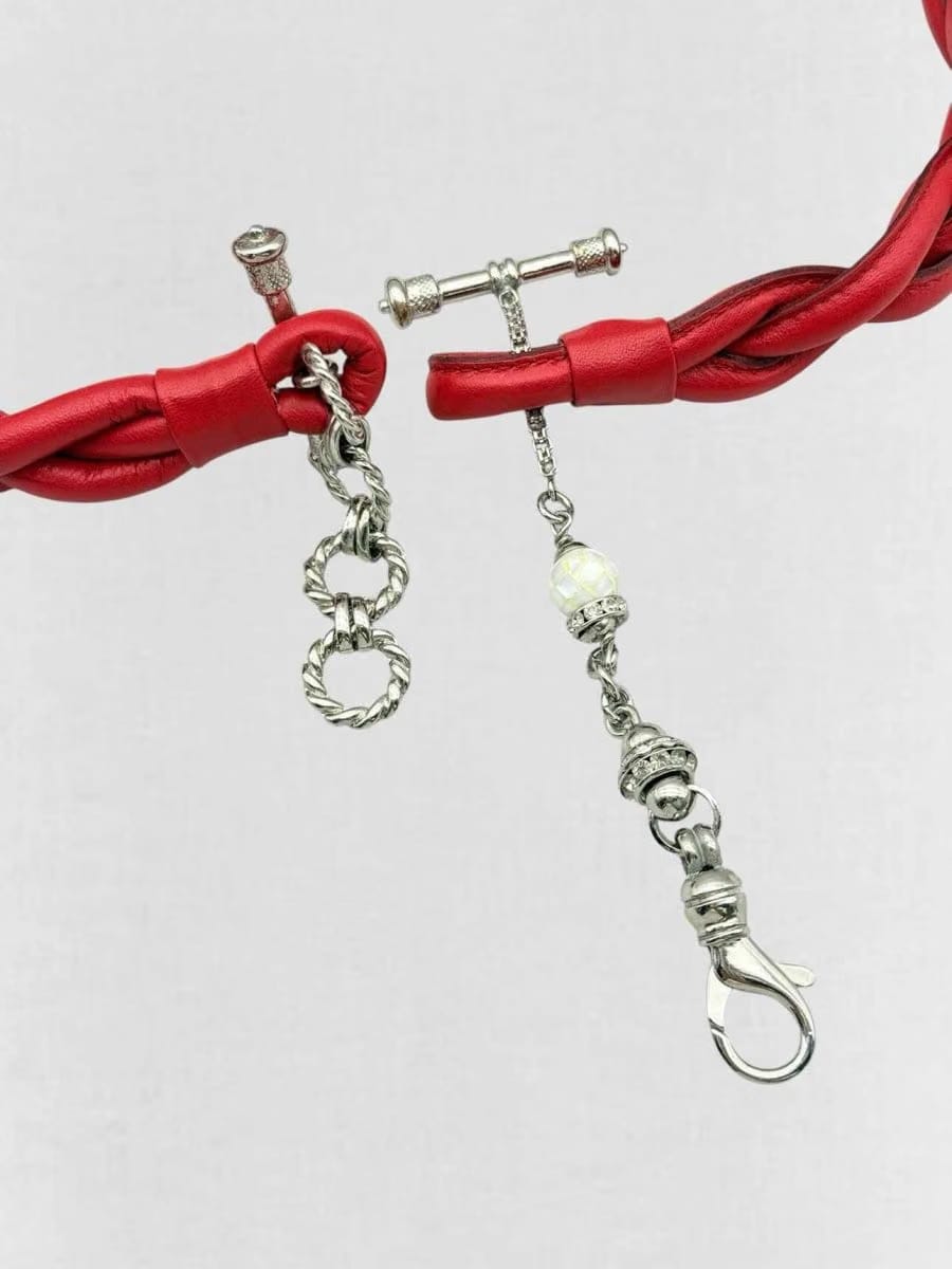 GIANFRANCO FERRE Red Chain Link Belt