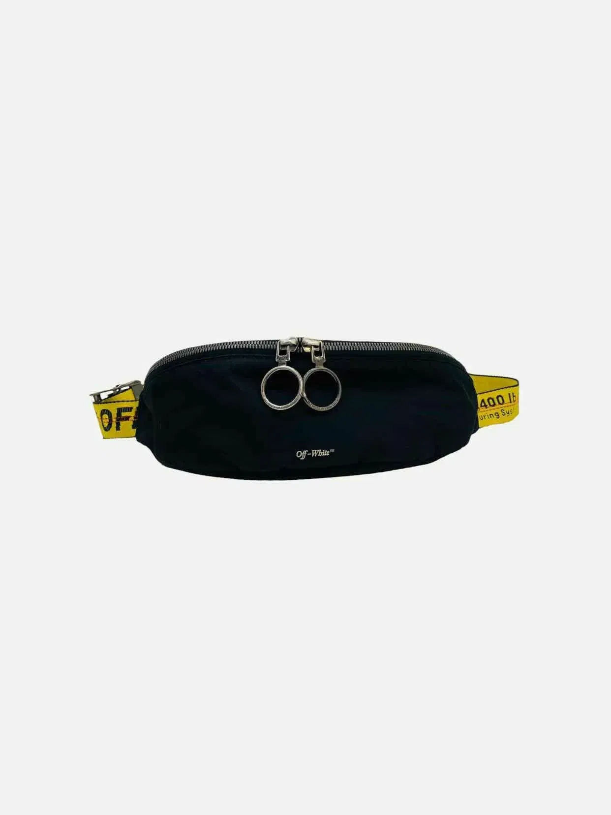 OFF-WHITE Nylon Black & Yellow Belt Bag