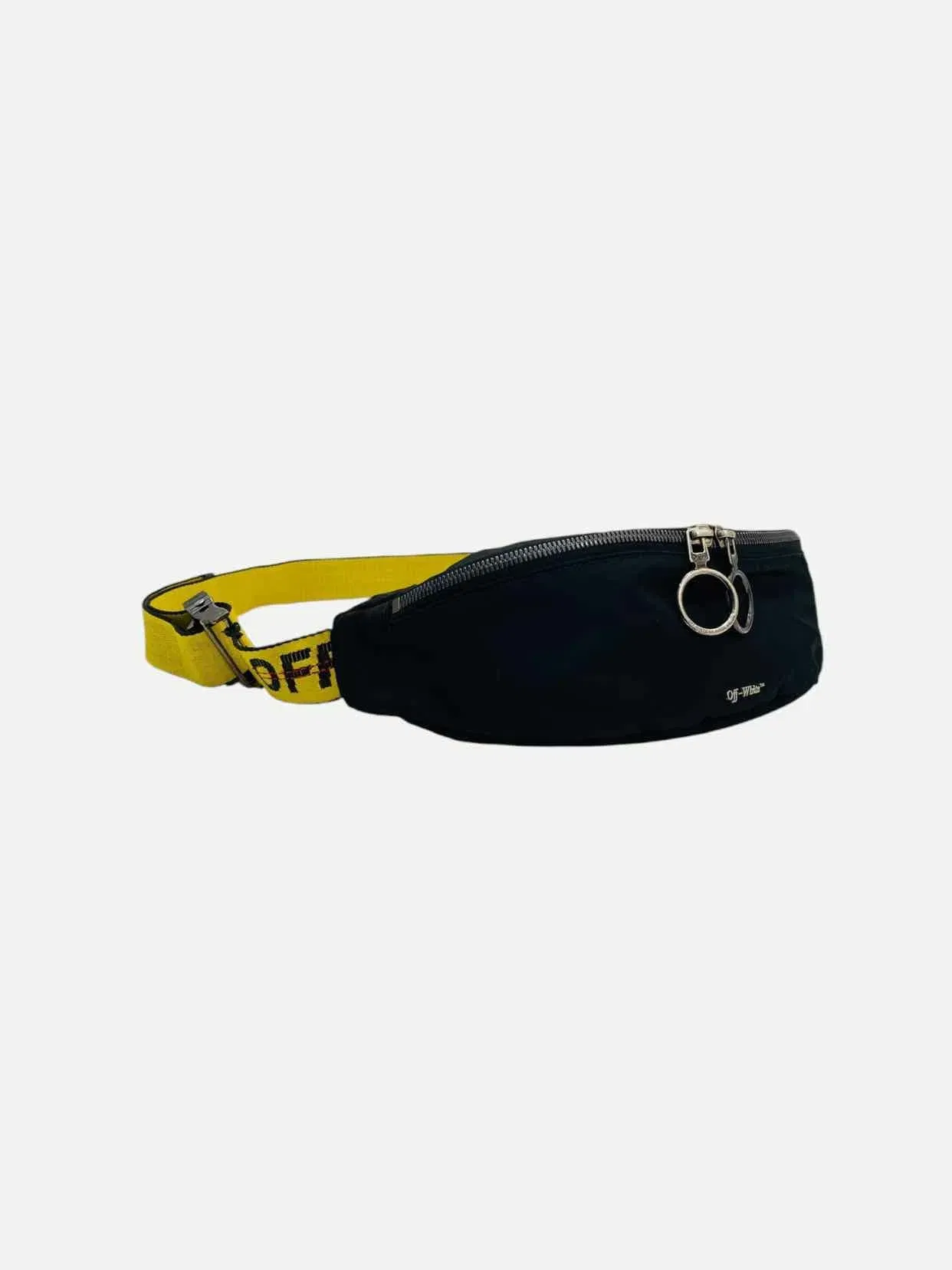 OFF-WHITE Nylon Black & Yellow Belt Bag