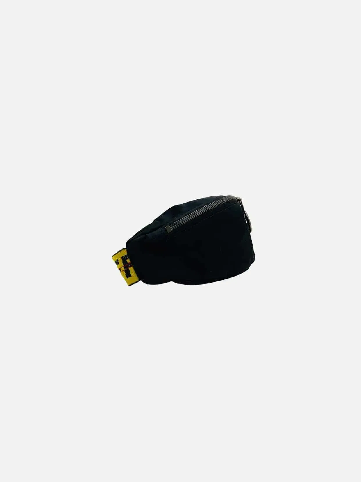 OFF-WHITE Nylon Black & Yellow Belt Bag