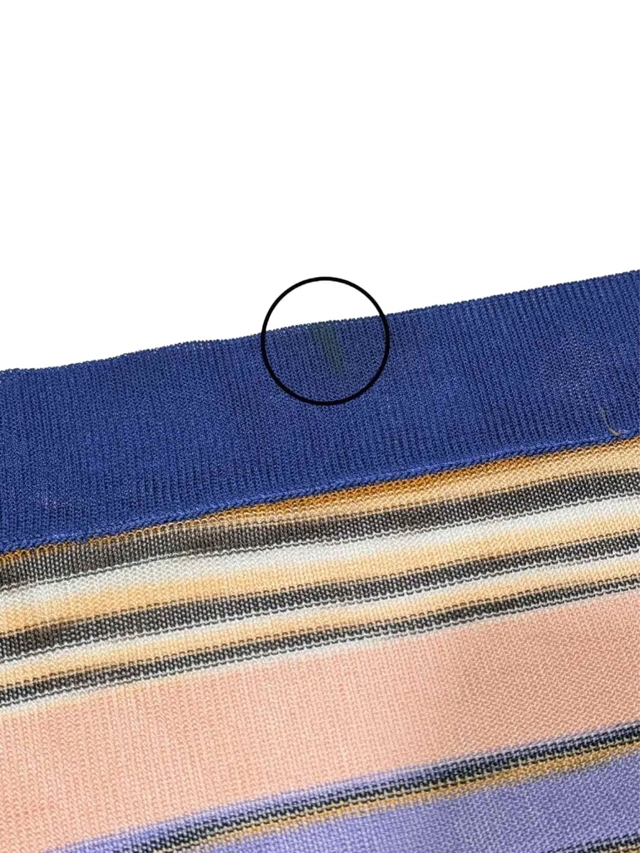 MISSONI Blue Multicolor Striped Scarf