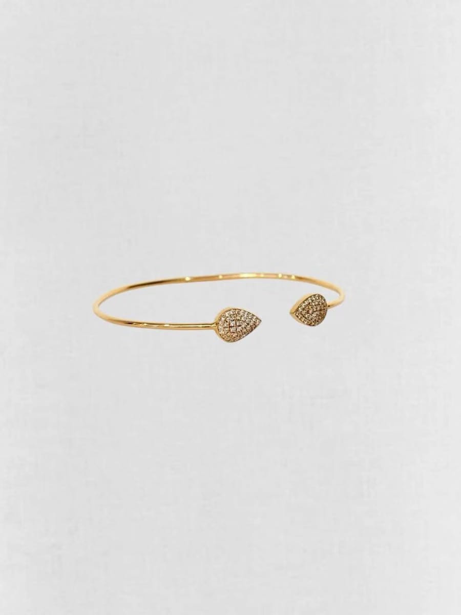 CARA micropave-set round diamonds Bangle