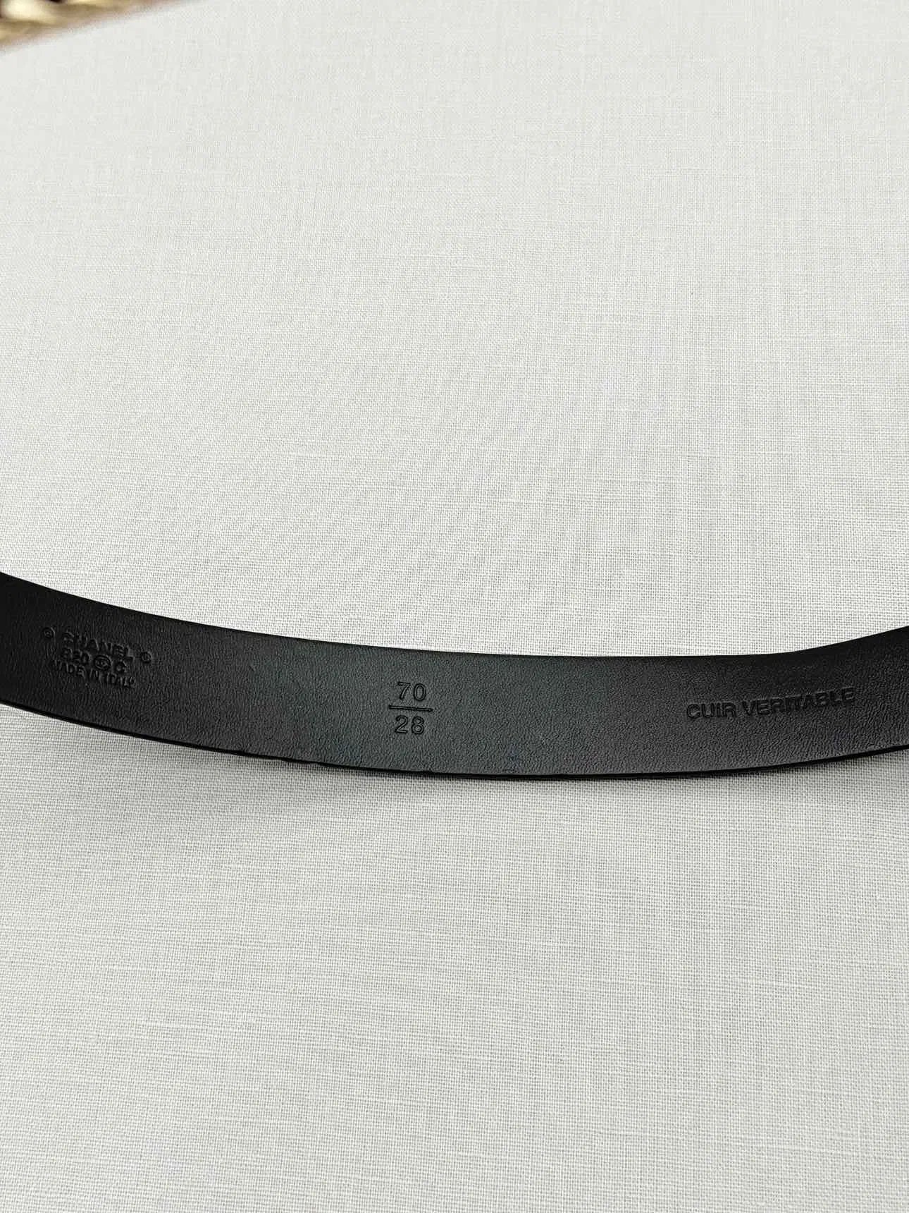 CHANEL Black Chain Link Belt