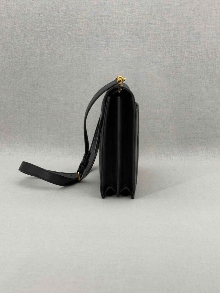 SAINT LAURENT Gaby Black Quilted Shoulder Bag