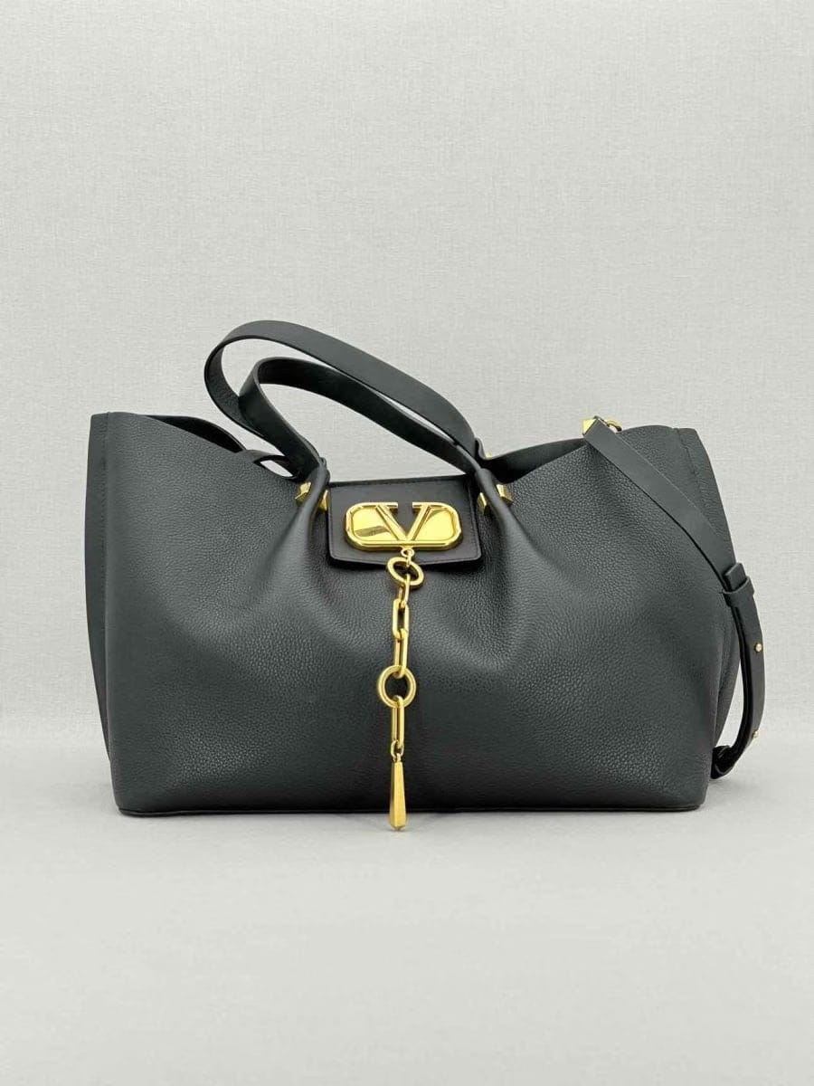 VALENTINO GARAVANI VLogo Escape Black Tote Bag