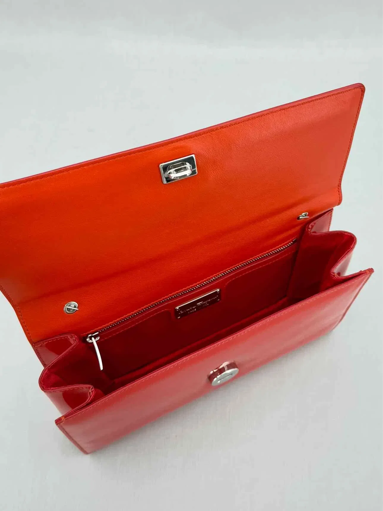 SALVATORE FERRAGAMO Bow Red Shoulder Bag
