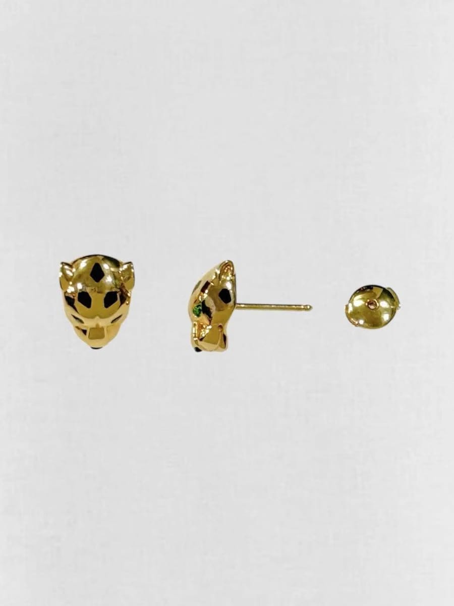 CARTIER tsavorite garnets & onyx Earrings