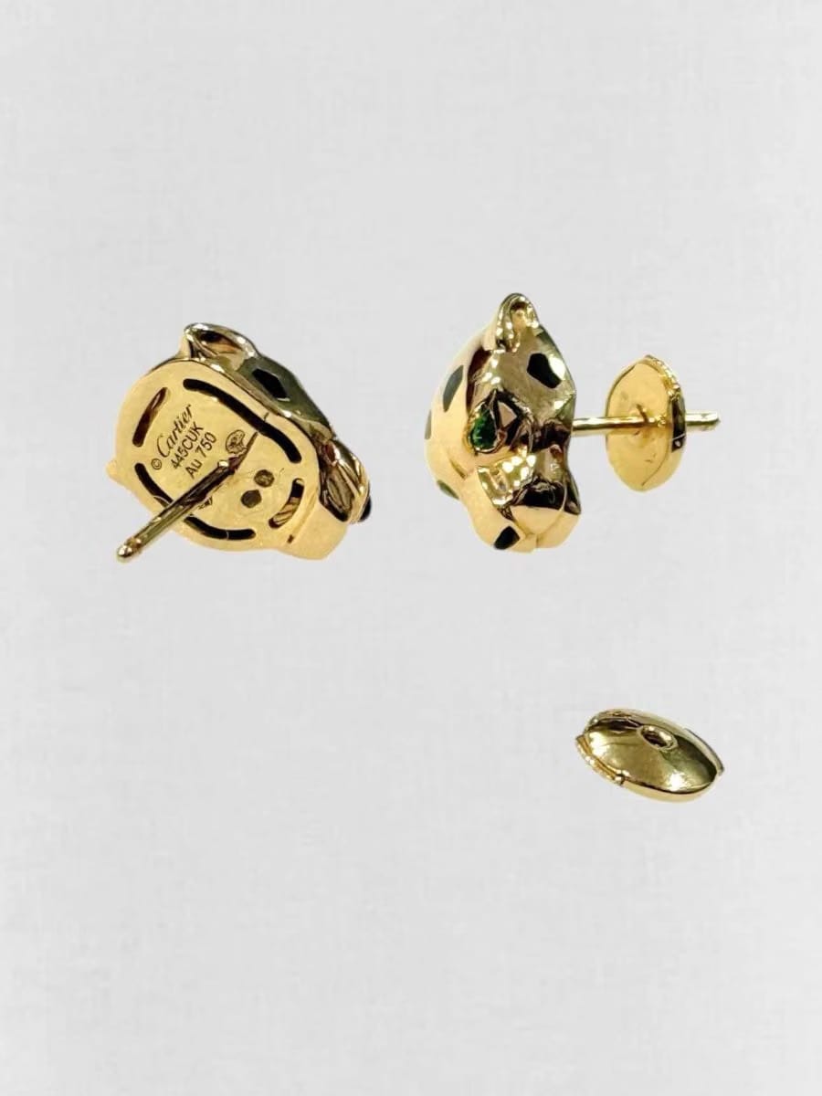 CARTIER tsavorite garnets & onyx Earrings