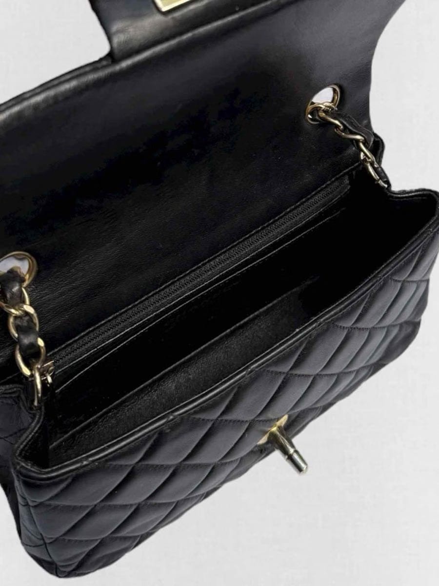 CHANEL Classic Single Flap Black Quilted Shoulder Bag