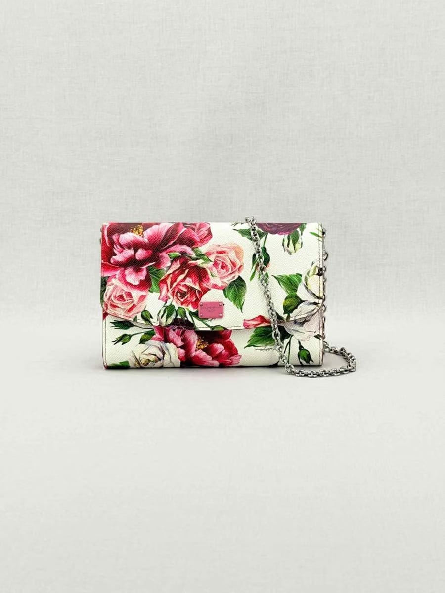 DOLCE & GABBANA Dauphine White Multicolor Shoulder Bag