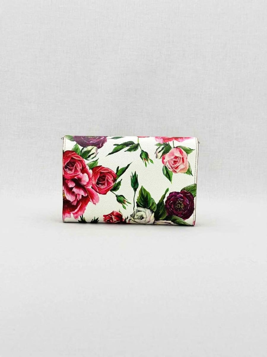 DOLCE & GABBANA Dauphine White Multicolor Shoulder Bag