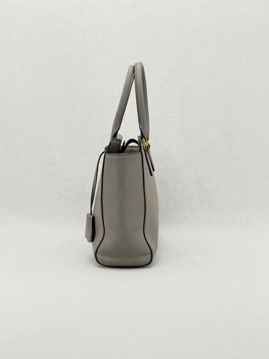 PRADA Saffiano Lux Grey Tote Bag