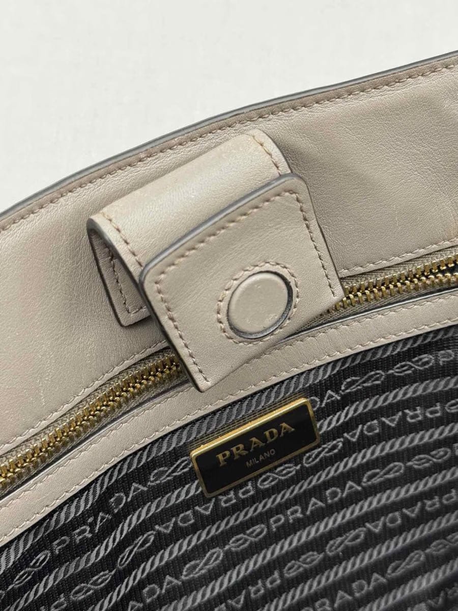 PRADA Saffiano Lux Grey Tote Bag