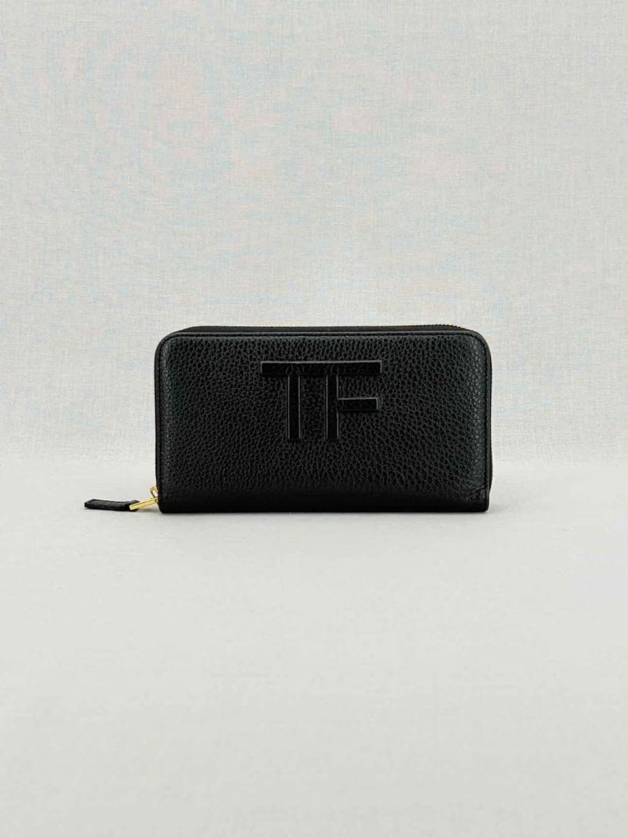 TOM FORD Black Logo Print Continental Wallet