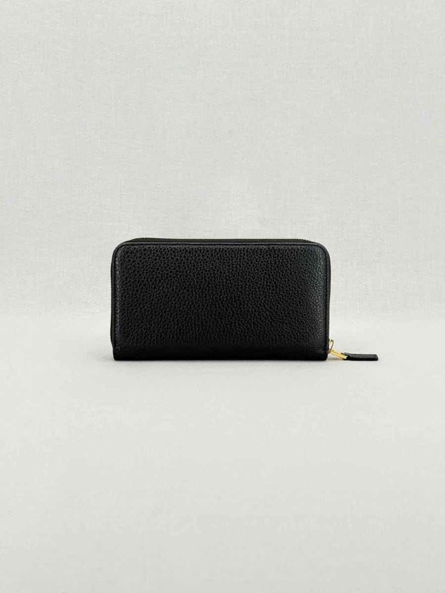 TOM FORD Black Logo Print Continental Wallet