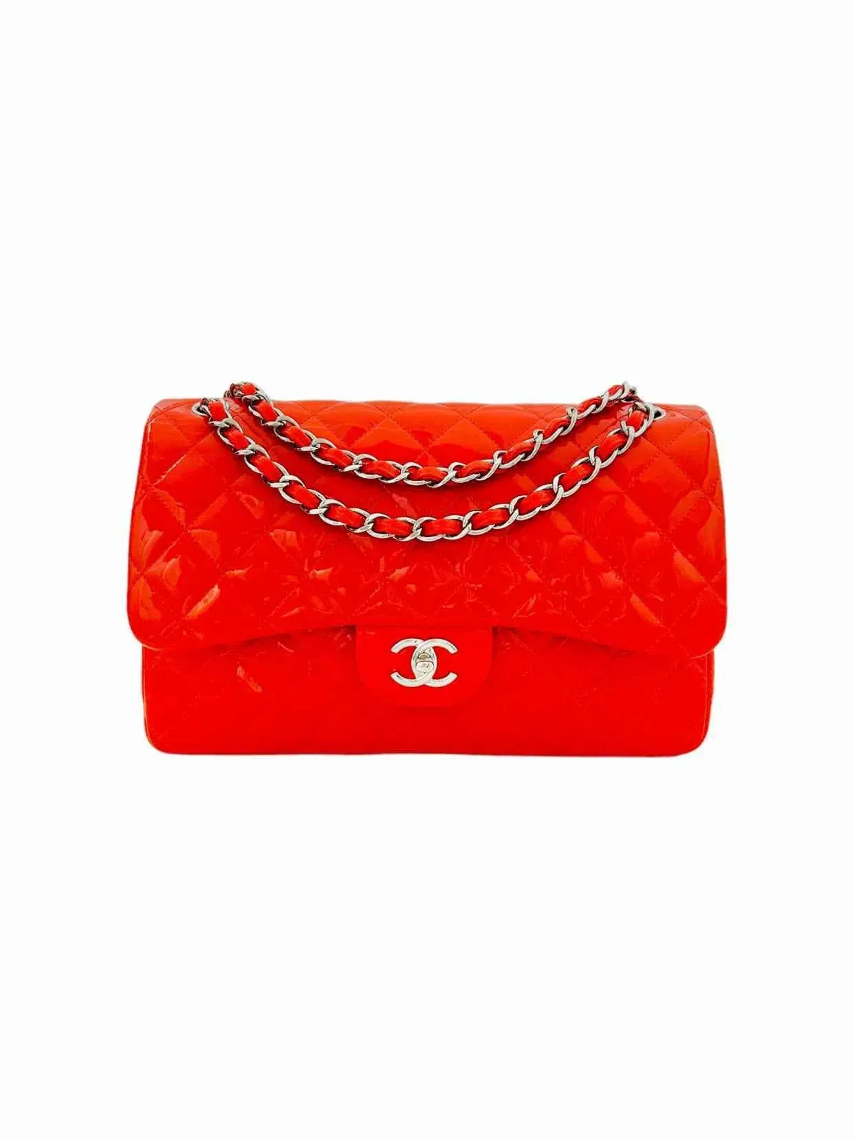 CHANEL Double Flap Red Shoulder Bag